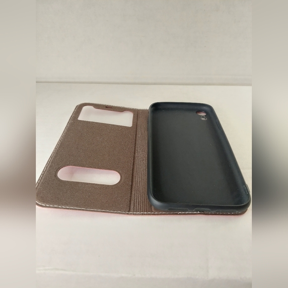 Copmob Orange IPXR iPhone XR Fold Multi-Material Genuine Leather Flip Case - Picture 4 of 11